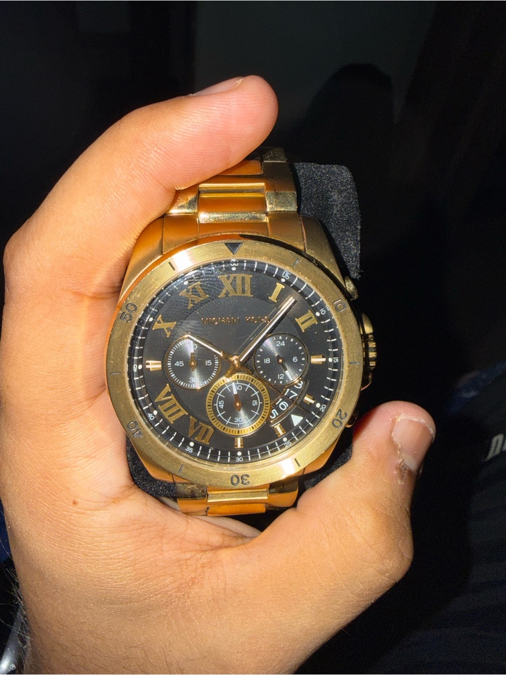 Michael Kors Gold and Black Men's Chronograph Watch